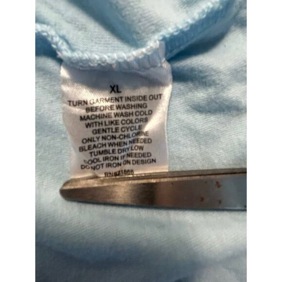 Disney Stitch Graphic Tee Kid's XL Light Blue Cotton/Polyester Blend - Picture 8 of 9